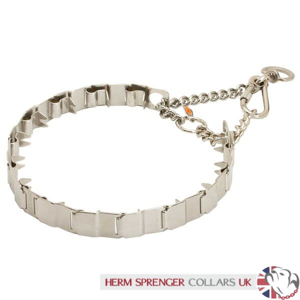 "Touch of Tame" X-Large Herm Sprenger Prong Collar Stainless Steel Neck Tech SPORT