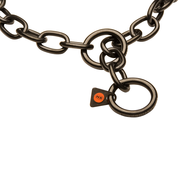 "Royal Guardian" Zwart Hond Ketting Halsband van 4 mm Roestvrij Staal Draad