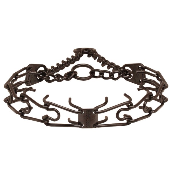 "Dark Delight" Herm Sprenger Zwatre Afwerking Hond Slipketting met Pinnen Hond Halsband 3.25mm Grote