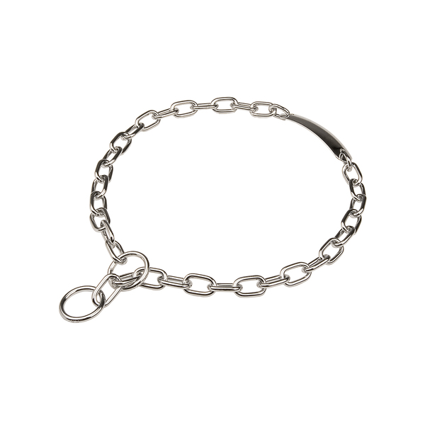 "Get Me Home" Verchroomde HS Vacht Saver Hond Halsband met Nameplaat, 3 mm Draadmeter