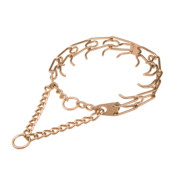 "Aggression Hunter" Herm Sprenger 4mm Niet-Allergene Metalen Hond Slipketting Goud Halsband