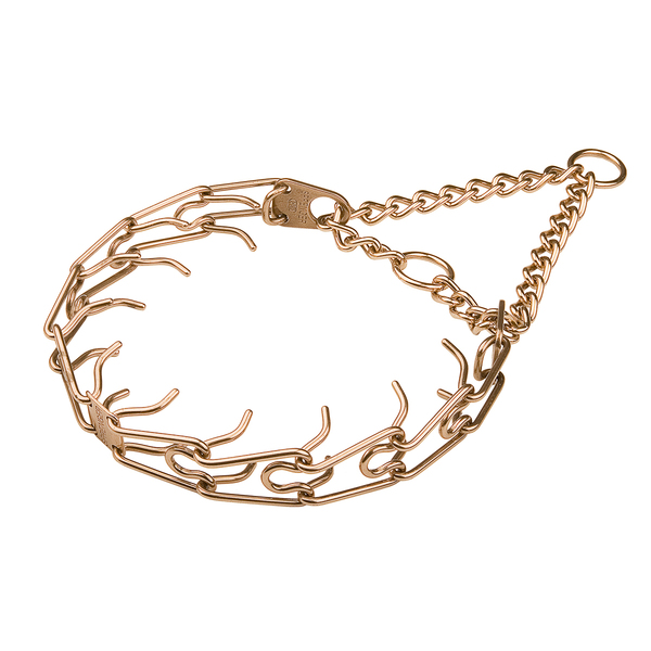 "Aggression Hunter" Herm Sprenger 4mm Niet-Allergene Metalen Hond Slipketting Goud Halsband